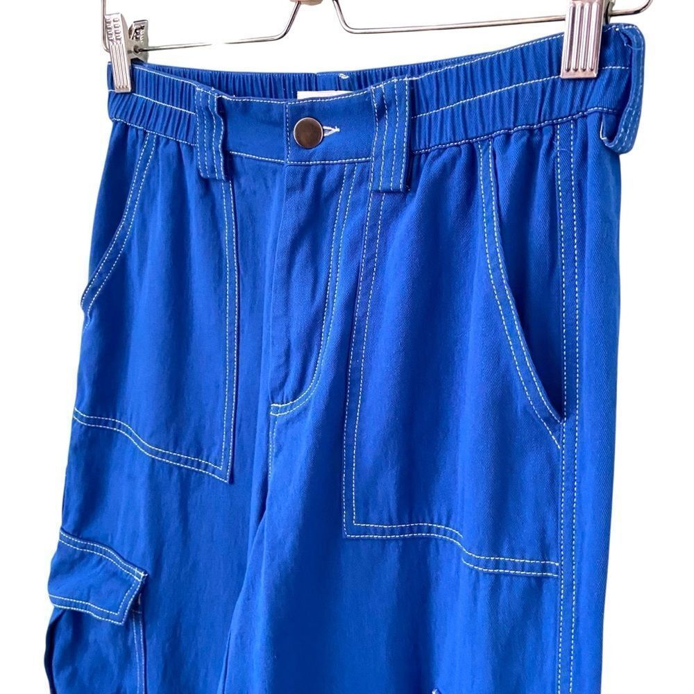 American Threads Blue Cargo Pants in Size Small - Picture 4 of 8